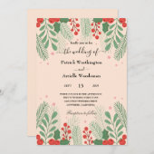 クリスマス結婚式招待状 招待状 (正面/裏面)