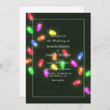 クリスマス結婚式招待状