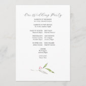 クリスマス結婚式 プログラムエレガント冬の緑 プログラム (裏面)