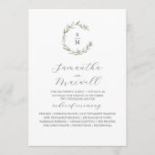 クリスマス結婚式 プログラムエレガント冬の緑 プログラム (正面)