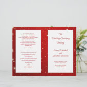 クリスマス結婚式 プログラムレッドキラキラ星 (スタンド正面)