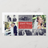 クリスマス結婚新しく結婚した写真コラージュ シーズンカード (正面/裏面)