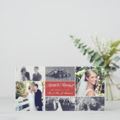 クリスマス結婚新しく結婚した写真コラージュ シーズンカード (スタンド正面)