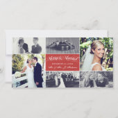 クリスマス結婚新しく結婚した写真コラージュ シーズンカード (正面)