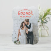 クリスマス結婚発表の写真カード シーズンカード (スタンド正面)