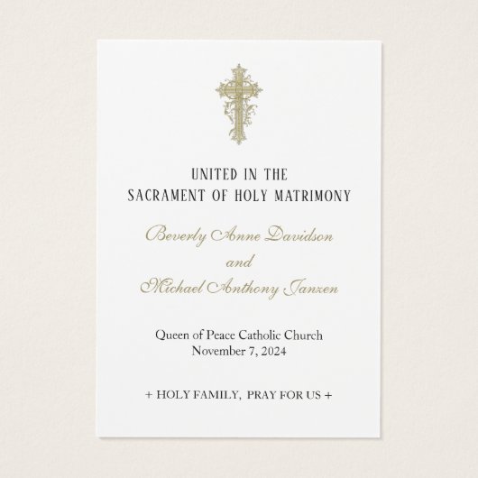 クリスマス結婚祈りの言葉ポインセチア祈りの言葉 (裏面)