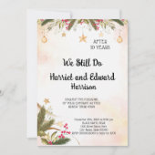 クリスマス結婚記念日の更新の誓い招待 招待状 (正面)