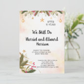 クリスマス結婚記念日の更新の誓い招待 招待状 (スタンド正面)