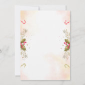 クリスマス結婚記念日の更新の誓い招待 招待状 (裏面)