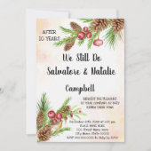 クリスマス結婚記念日の更新願い 招待状 (正面)