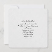 クリスマス結婚誓約更新写真フレーム 招待状 (裏面)