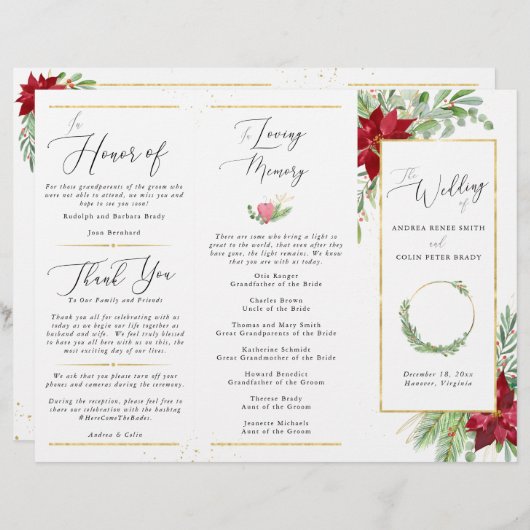 クリスマス結婚・ホリデーの3つのプログラム (正面/裏面)