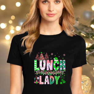 クリスマス給食室のおばちゃんTシャツ トライブレンドTシャツ