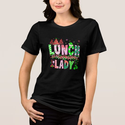 クリスマス給食室の女性Tシャツ トライブレンドＴシャツ (正面)