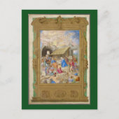 クリスマス絵を描カードとしての出生のルネッサンス シーズンポストカード (正面)