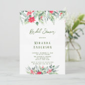 クリスマス絵を描フローラリーフブライダルシャワーインビタティ 招待状 (スタンド正面)