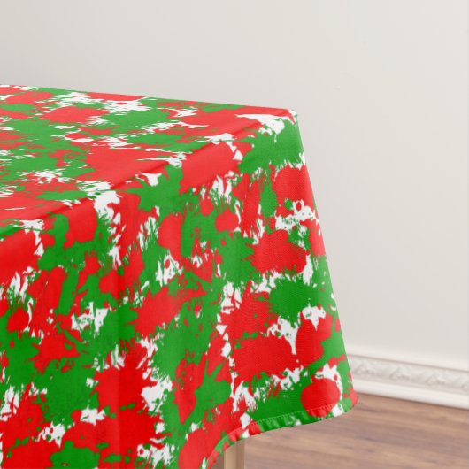 クリスマス絵を描（ばちゃばちゃ）跳ねる テーブルクロス (インサイチュ)