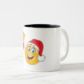 クリスマス絵文字マグカップ ツートーンマグカップ (正面右)