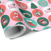 クリスマス絵文字ラッピング紙 ラッピングペーパー (ロールコーナー)