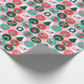クリスマス絵文字ラッピング紙 ラッピングペーパー (角)