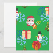 クリスマス絵文字 シーズンカード (正面/裏面)