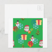 クリスマス絵文字 シーズンポストカード (正面/裏面)