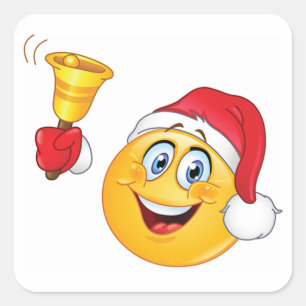 **クリスマス絵文字**ステッカーは「聖降誕祭お目出とう」と言う スクエアシール
