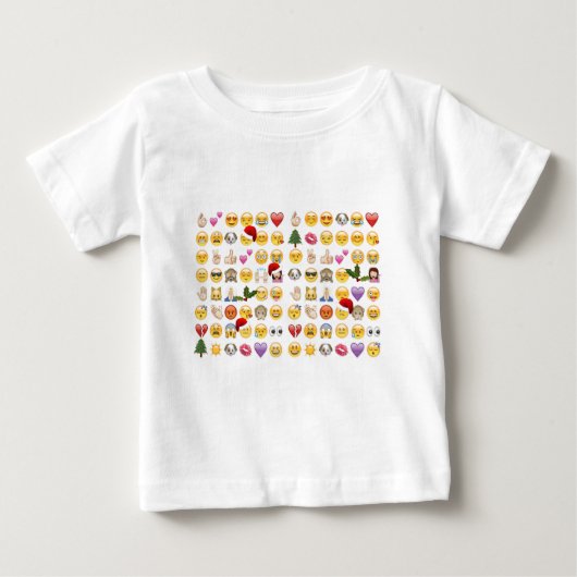 クリスマス絵文字 ベビーTシャツ (正面)