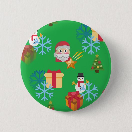 クリスマス絵文字 缶バッジ (正面)