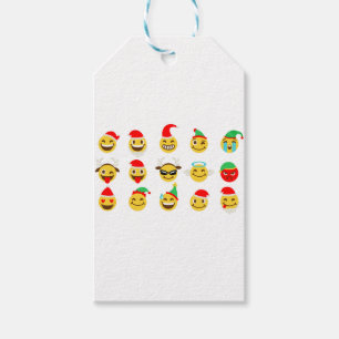 クリスマス絵文字happy顔 ギフトタグ