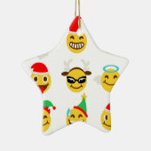 クリスマス絵文字happy顔 セラミックオーナメント (右)
