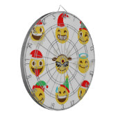 クリスマス絵文字happy顔 ダーツボード (正面左)