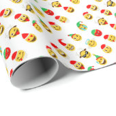 クリスマス絵文字happy顔 ラッピングペーパー (ロールコーナー)