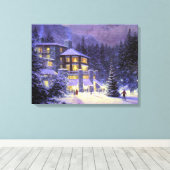 クリスマス絵画の キャンバスプリント (インサイチュ (ウッドフロア))