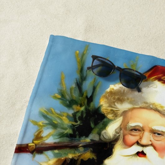 クリスマス絵画父のヴィンテージ ビーチタオル (インサイチュ)