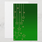 クリスマス緑 便箋 (正面/裏面)