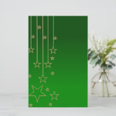 クリスマス緑 便箋 (スタンド正面)