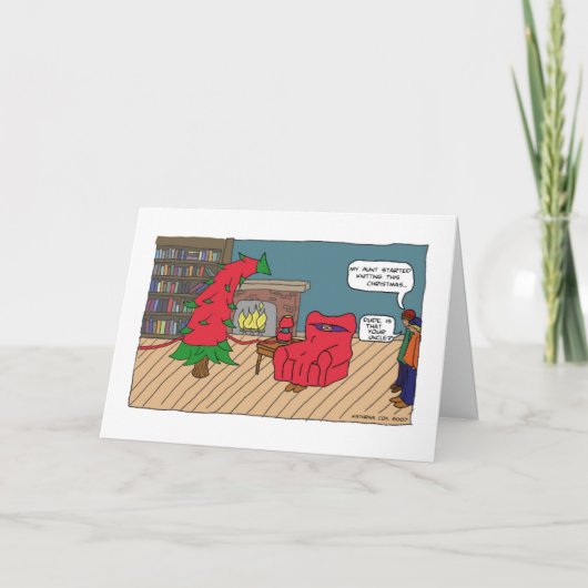 クリスマス編み物カード シーズンカード (正面)