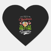 クリスマス編み物クリスマス編み物チーム ハートシール (正面)
