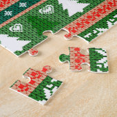 クリスマス編み物パターン ジグソーパズル (側面)