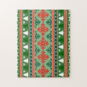 クリスマス編み物パターン ジグソーパズル (縦)