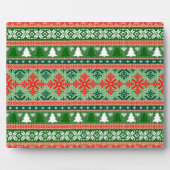 クリスマス編み物パターン フォトプラーク (正面)