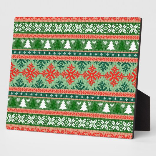 クリスマス編み物パターン フォトプラーク (側面)