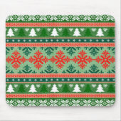 クリスマス編み物パターン マウスパッド (正面)