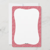 クリスマス編み物針状蝶の糸のスノーフレーク シーズンカード (裏面)