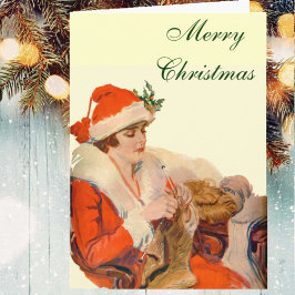 クリスマス編み物 シーズンカード