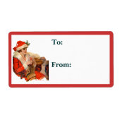 クリスマス編み物 ラベル (正面)