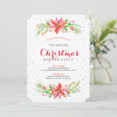 クリスマス縁どの花束の招待 招待状 (スタンド正面)