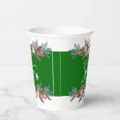 クリスマス縁どの花 – それを雪タイポグラフィ2 紙コップ (右)