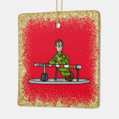 クリスマス縁どの飾り付けで縁どの米国のパトロール セラミックオーナメント (左)